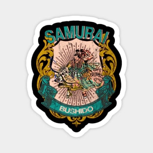 Bushido Samurai Japanese Warrior Vintage Streetwear Urban Retro 598 Magnet