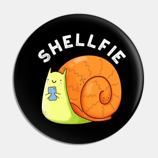 Shellfie Cute Snail Selfie Pun Pin