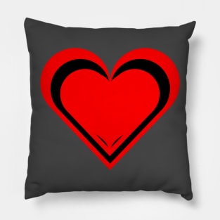 Love Black Red Heart t-shirts Pillow