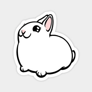 White Bunny Rabbit Coney Magnet