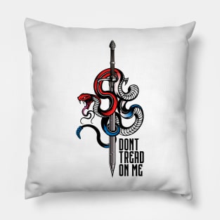 Dont Tread on Me - Red White & Blue Pillow