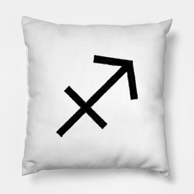 SAGITTARIUS SYMBOL IN OIL Pillow by jcnenm