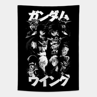 Gundam Wing Pilots (white) Tapestry