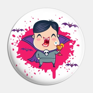 Cute vampire in kawaii style Pin