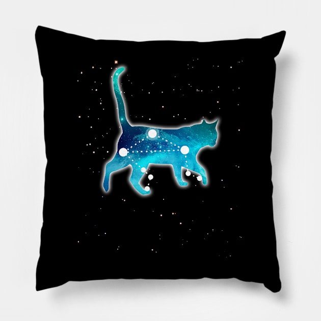 Libra Zodiac Sign Astrology Constellation Cat Lover Pet T-Shirt Pillow by flytogs