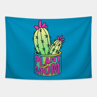 Plant mom neon cactus Tapestry