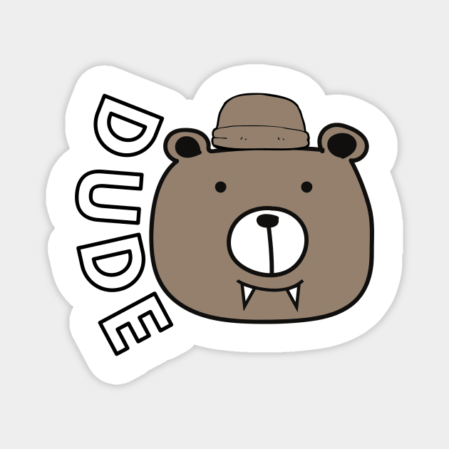 Grizzly Dude Magnet by JaunzemsR