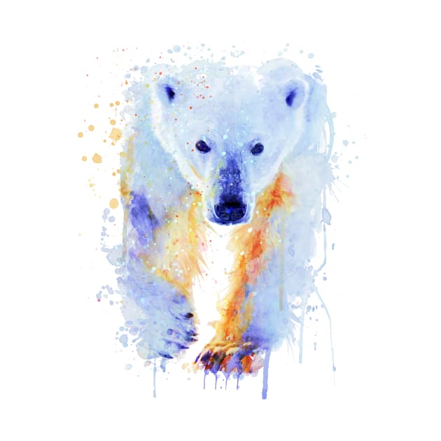 Watercolor Polar Bear by Marian Voicu