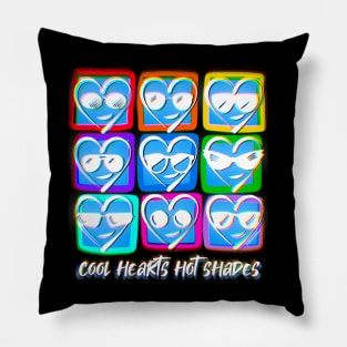 Cool Hearts Hot Shades Pillow