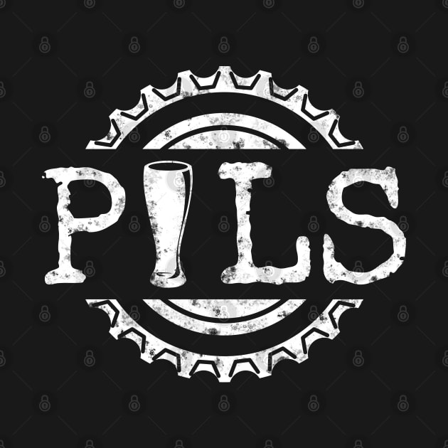 Pils (Pilsner) Word and Beer Bottle Cap by dkdesigns27