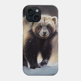 Arctic Wolverine-Oil paint Phone Case