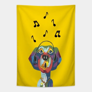 Funny Dog Singing The Blues Tapestry