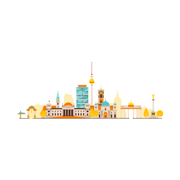 Berlin Skyline by Antikwar