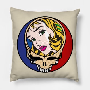 Cartoon Woman POP Art Pillow