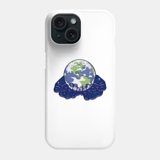 Earth Hands Phone Case by Nerdpins