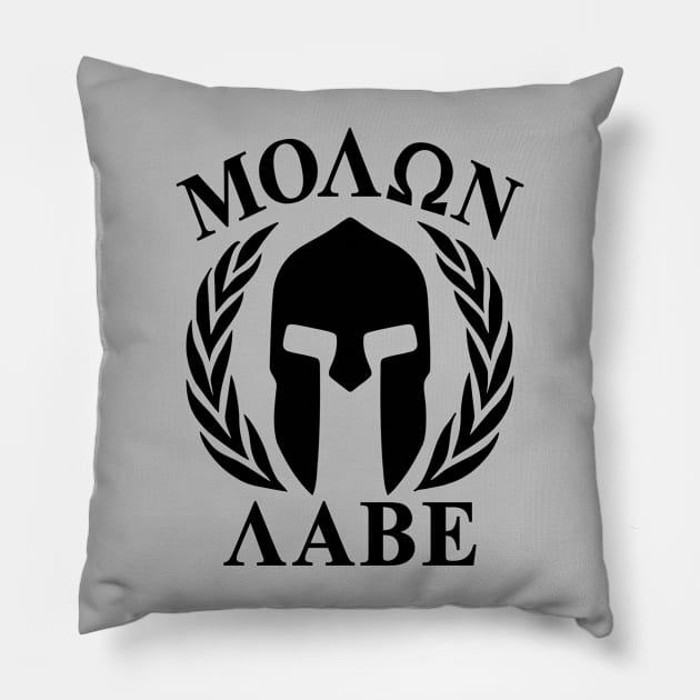 Mod.23 Molon Labe Greek Spartan Pillow by parashop