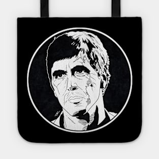 TONY MONTANA - Scarface (Circle Black and White) Tote