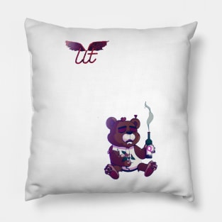 LitQ - Cute cat drinks wine on Valentine's Day anime art vibe Pillow