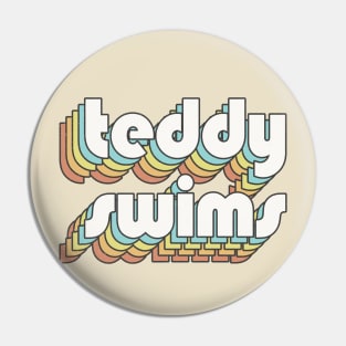 Retro Teddy Swims Pin