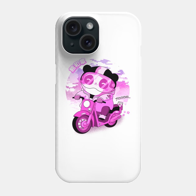 Panda Bear Under Sakura Phone Case by Donnie