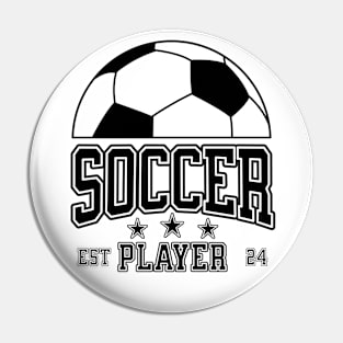 Soccer player est 2024 ball Pin