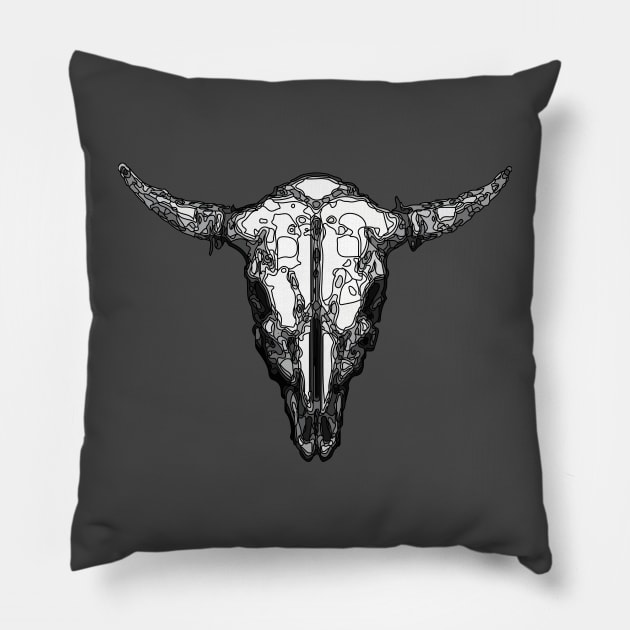 404 Skull Pillow by Seauxmont