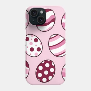 Egg Pattern | Pink | Stripes Clouds Flowers Dots Phone Case