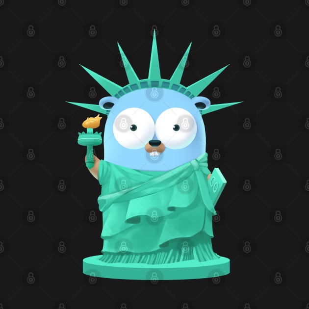 Golang Gopher Go Liberty by clgtart