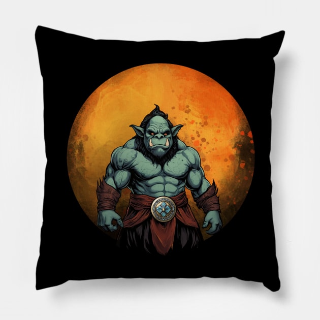 Ogre Monk Pillow by ForgedinPixels