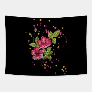 Floral Illustration Tapestry