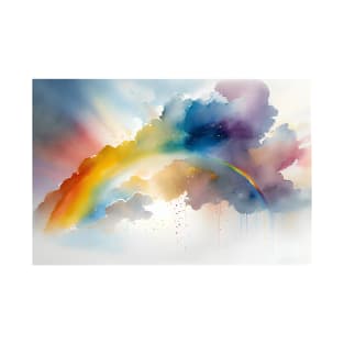 Rainbows and clouds - Watercolour - 02 T-Shirt