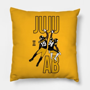 Juju Smith Schuster and Antonio Brown 'JUJU X AB' - Pittsburgh Steelers Iconic Duo Pillow