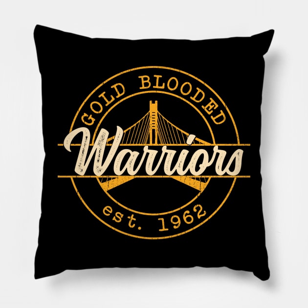 Golden State Gold Blooded Pillow by RichyTor