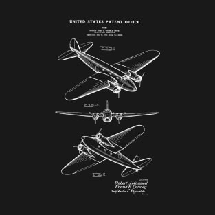 Boeing 247 Airplane Design Patent Print T-Shirt