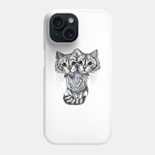 Janus, the two-headed kitty Phone Case