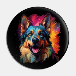 German Shepherd Rainbow Pin