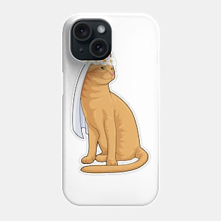 Cat as Bride with Veil Phone Case