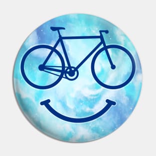 Funny Bicycle Bike Smiley Face Pin