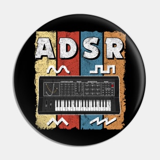 ADSR Vintage Analog Synthesizer Gift Retro Synths Pin