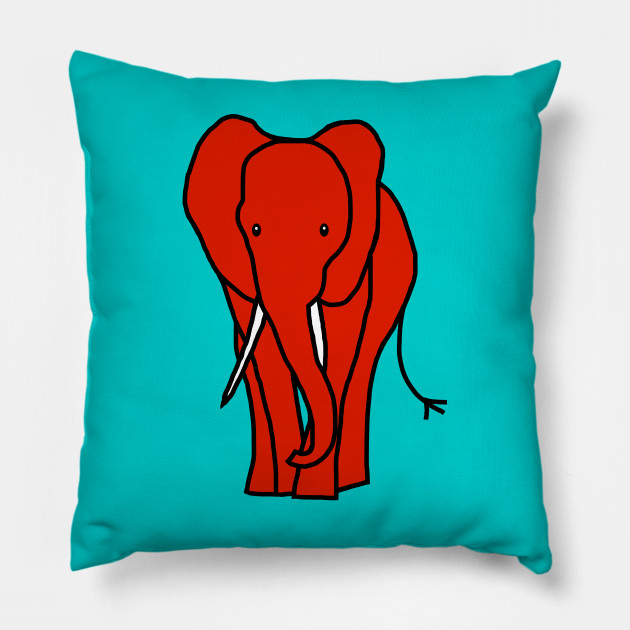 red elephant cushion