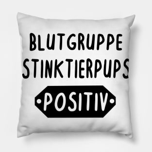 Skunk joke trash garbage aisle lover motif Pillow