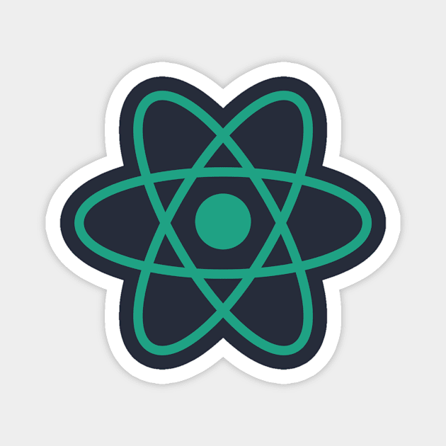 Simple Atom - Aqua Green Magnet by sciencenotes