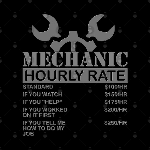 Mechanic Gift, Mechanic Hourly Rate, Gifts for Mechanics, Mechanic, Car Mechanic, Funny Mechanic Hourly Rate, Mechanic Tee, Fathers Day, Funny Dad Gift by DESIGN SPOTLIGHT