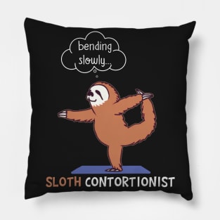 Contortionist Shirt Funny Sloth Bending Yoga Chris Pillow