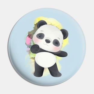 Hello I am Cute Panda - Adorable Panda - Kawaii Panda Pin