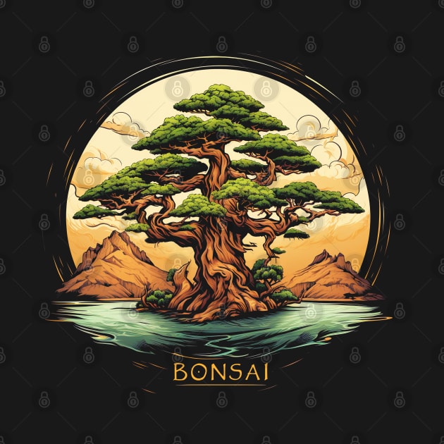 Zen Bonsai Art  - Bonsai Tree by Tshirt Samurai