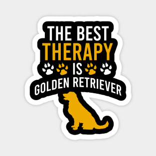 The best therapy is golden retriever Magnet