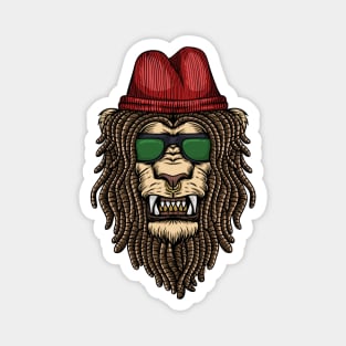 Rasta Lion Head Magnet