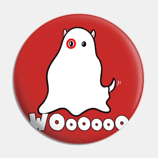 Essential Dog in Ghost Costume WoooOoo Pin