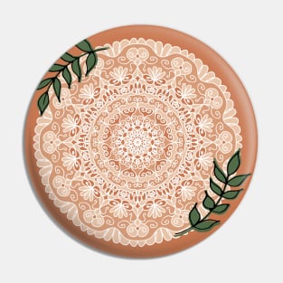Boho Mandala Neutral Terracotta Beige Tones Pin